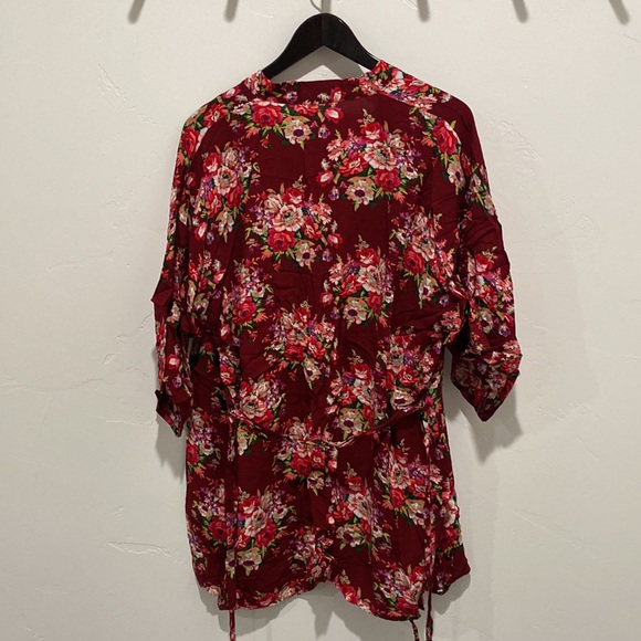 Maroon Floral Robe - Picture 5 of 7